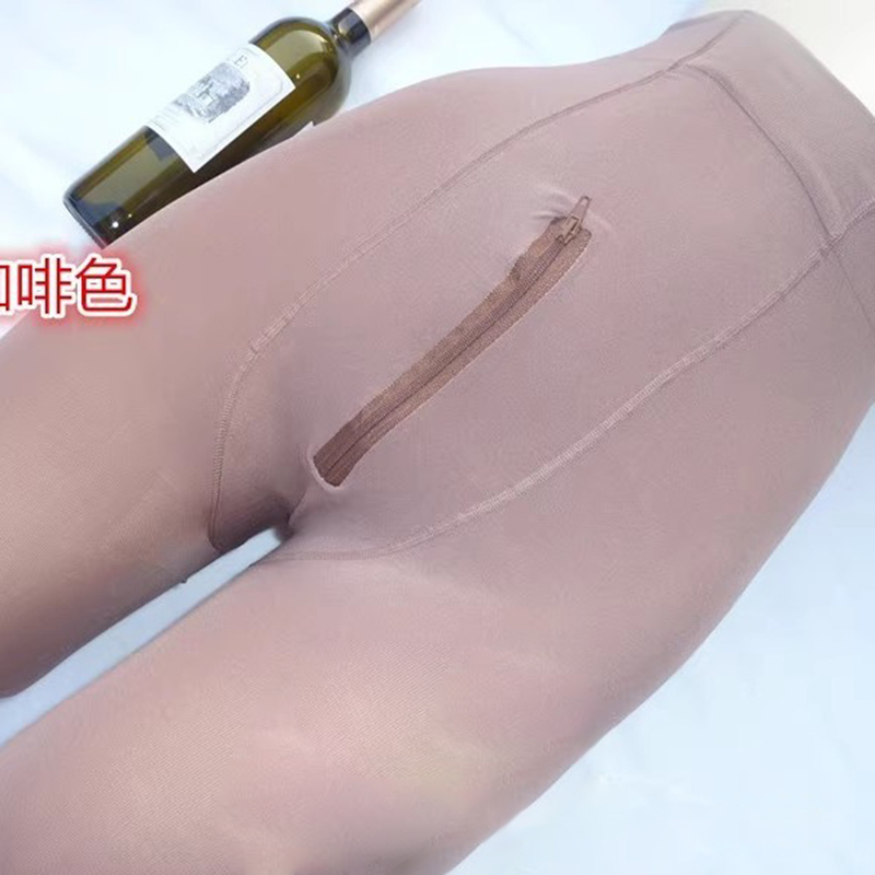 特大码200斤可穿天鹅绒伪娘丝袜带尿口九分纽扣男女装大佬连裤袜