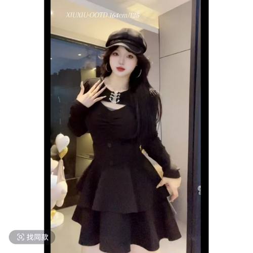 秋冬大码200斤性感纯欲风伪娘衣服套装保暖女装大佬cos用品连衣裙