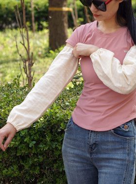 可调宽松加肥纯全棉防晒袖套女