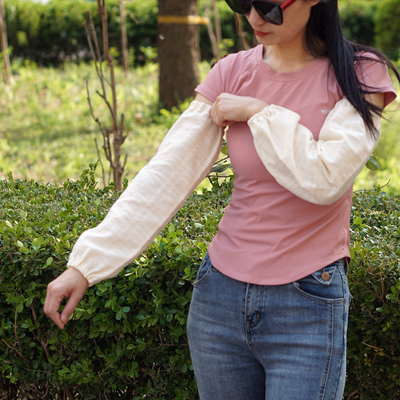 可调宽松加肥纯全棉防晒袖套女