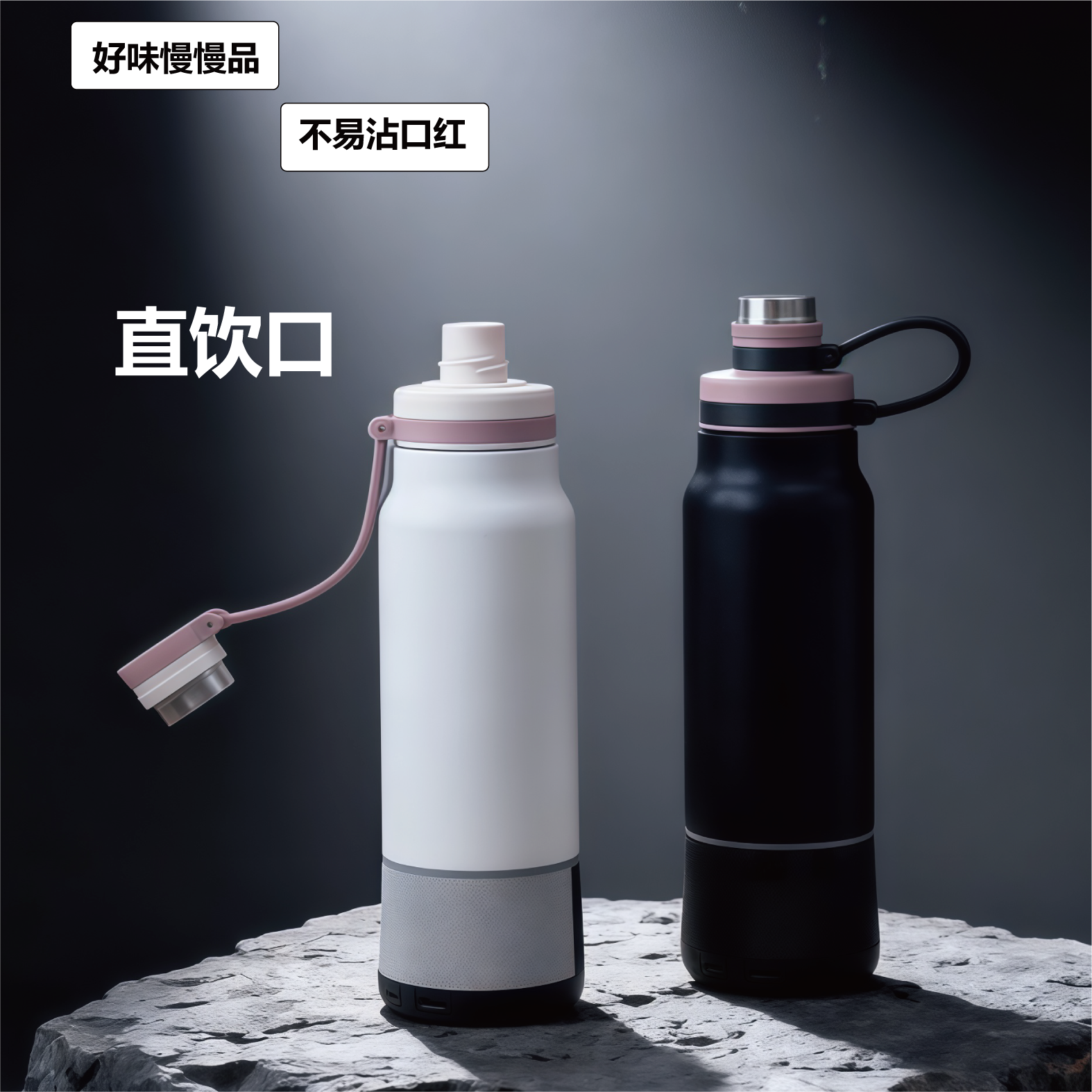 玫莱斯新款不锈钢蓝牙音响保温杯大容量直饮口便携水杯男女通用