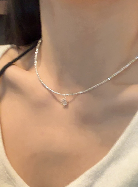 波光粼粼满天星项链配饰女2024新款爆款超闪高级轻奢小众锁骨链