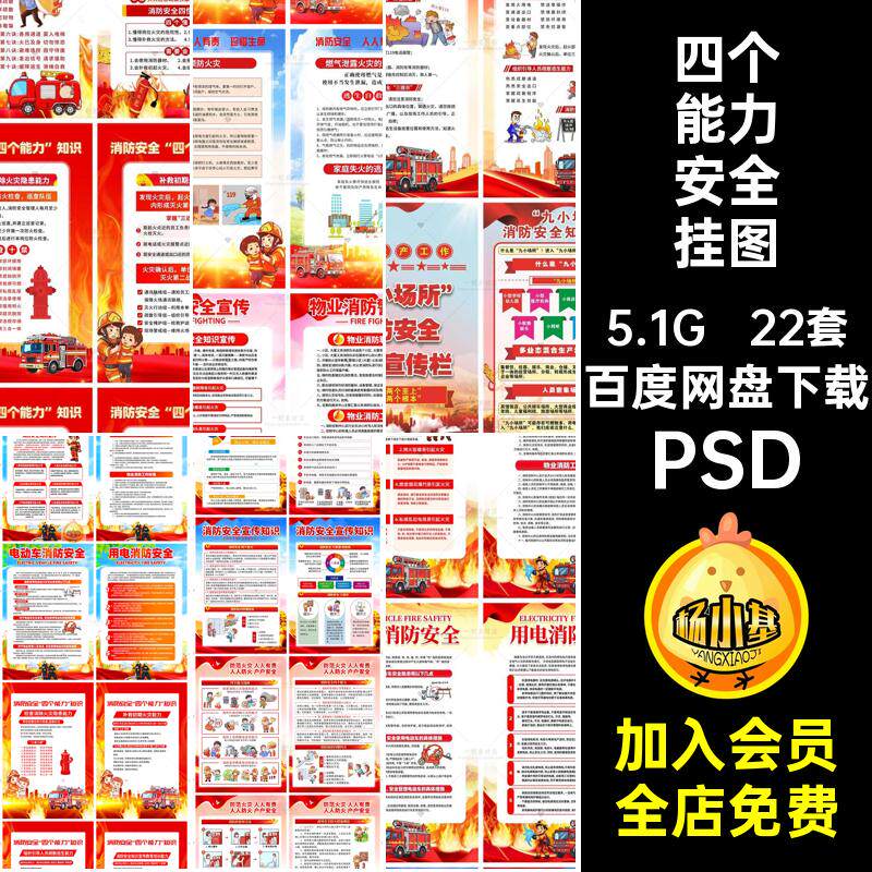 消防安全挂图PSD场所宣传素材设计素材/源文件