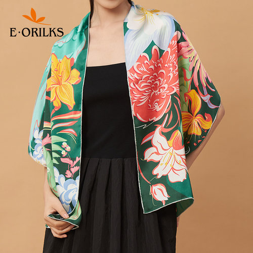 真丝长巾eorilks默认顺丰陆运