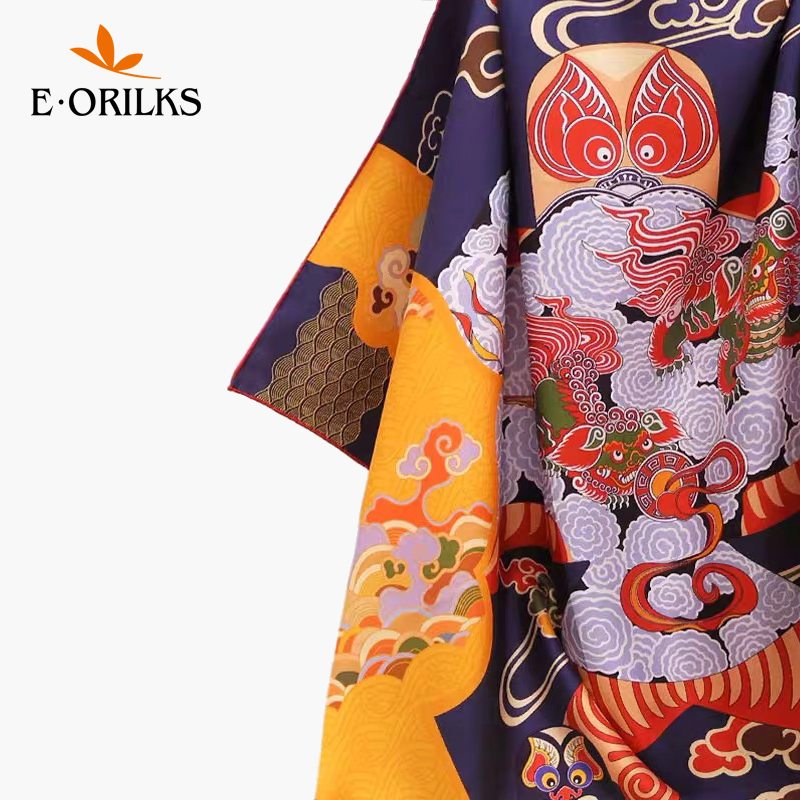 eorilks中国风桑蚕丝大方巾