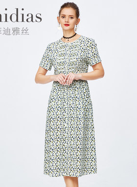短袖时尚Phidias连衣裙中长款