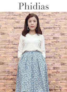 Phidias法式v领套头女士毛衣2025年春新款商场同款纯色薄款针织衫