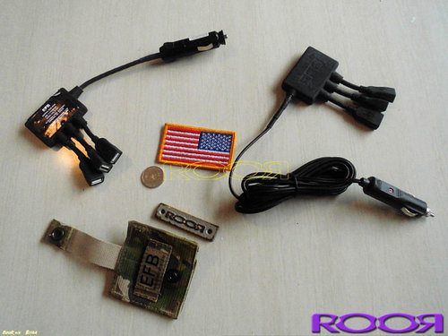 美国USA EFB 野外 户外 3口 USB 点烟器车载充电器 抗震 防爆