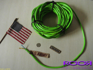 3芯电源线 特殊颜色 耐油 抗抗冻 警示作用 防晒 美国USA荧光绿色