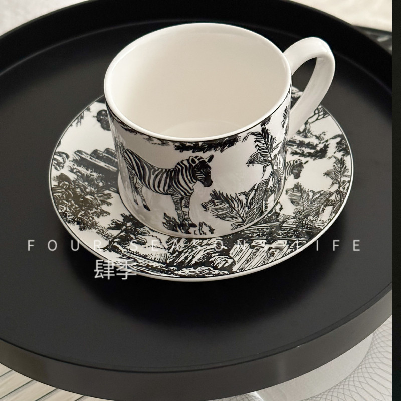 法式ins斑马zebra咖啡杯