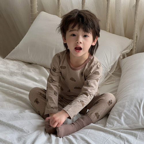 无骨10A抗菌男女童家居服套装