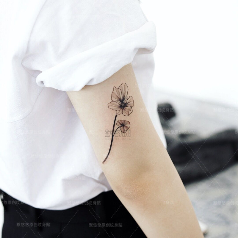 Mo yo TATTOO Hand drawn Retro Watercolor Flower tattoo waterproof Lasting Arm simulation Tattoo Stickerin the Makeup/Perfume/Beauty tools , Body painting  category - from Buy2taobao.com to provide professional Taobao agent buy service