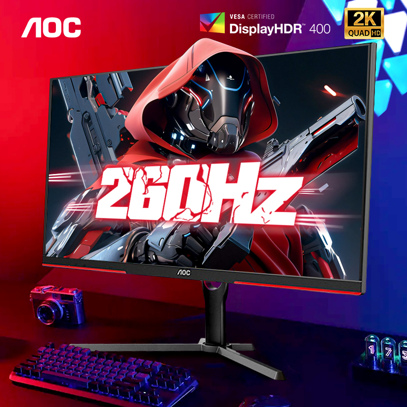 AOC27英寸显示器2K260Hz电竞Q27G3Z/D台式IPS游戏240Hz屏Q27G3ZE 电脑硬件/显示器/电脑周边 娱乐办公显示器/随心屏/移动屏 原图主图