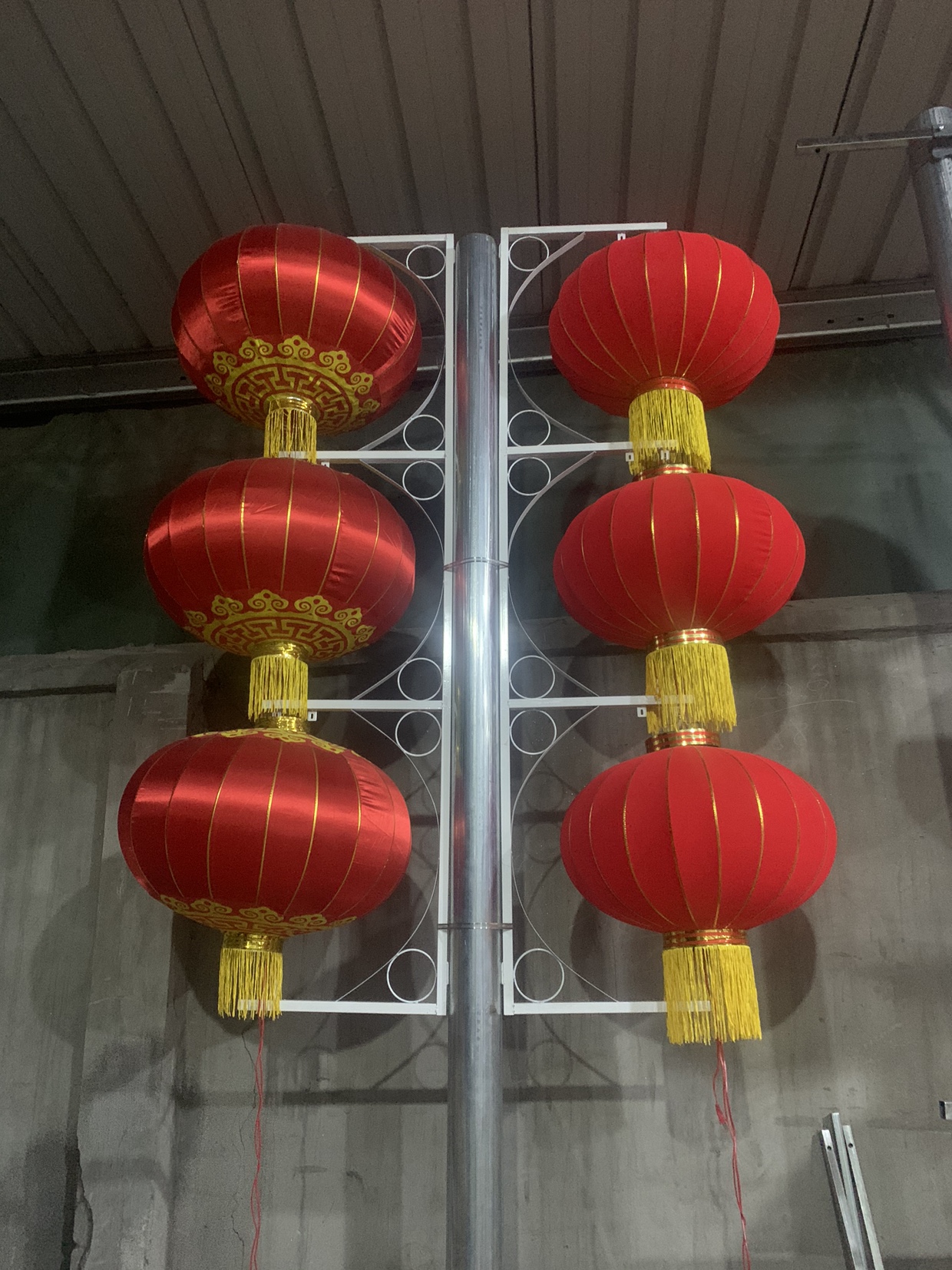 灯杆60灯笼宫灯绸缎祥云发光