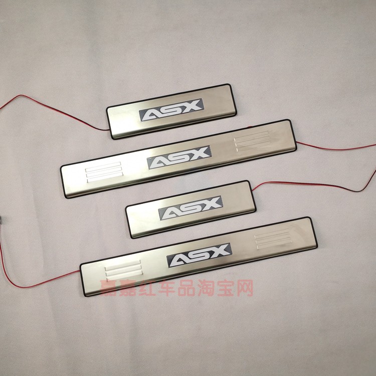 适用于13-19款劲炫ASX门槛条 LED带灯 迎宾踏板 不锈钢门槛保护条