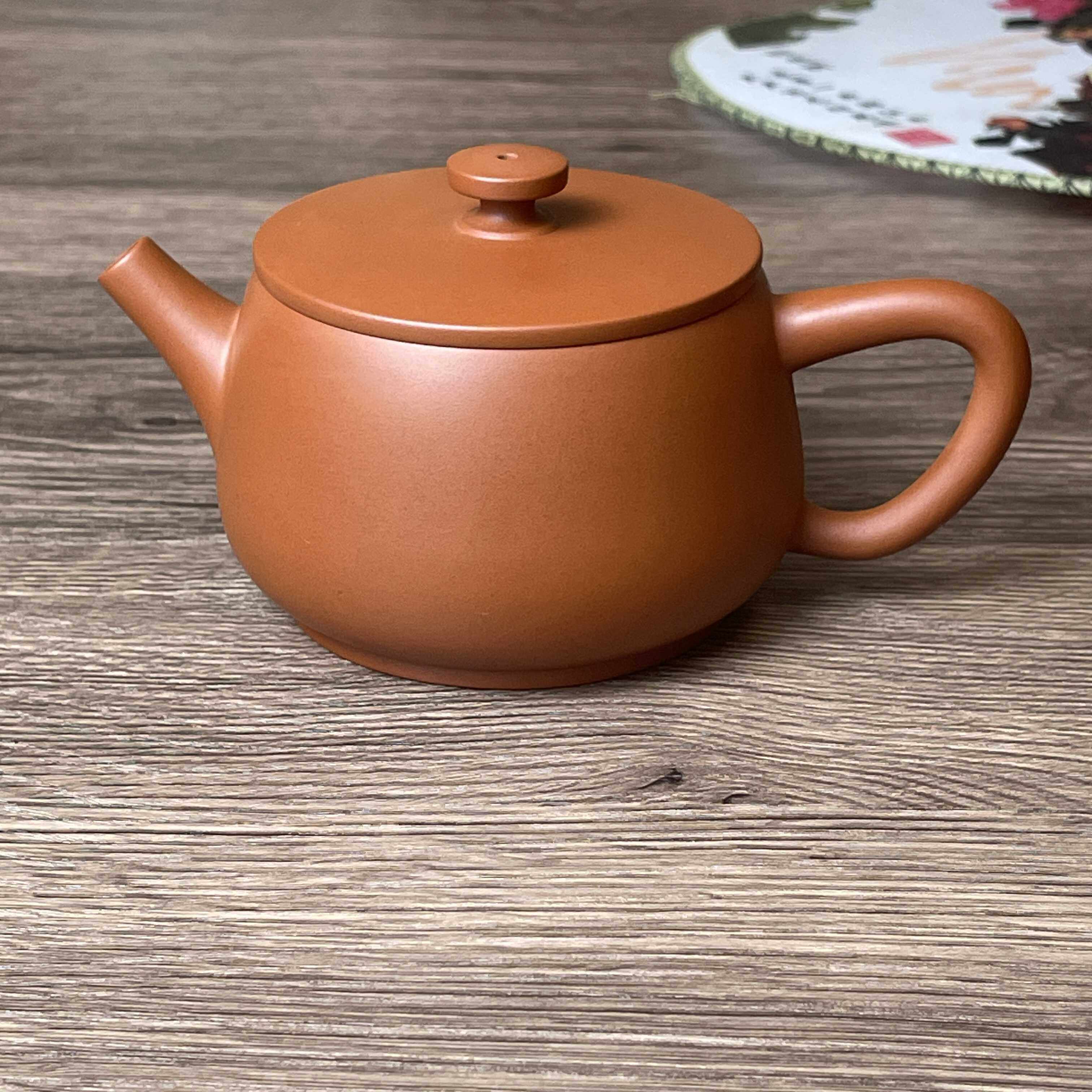 云南建水紫陶纯手工泡茶复烧红色黑色球孔大口石瓢壶汉瓦壶非紫砂