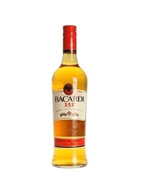 进口洋酒 bacardi百加得151朗姆酒1000ml鸡尾酒基酒