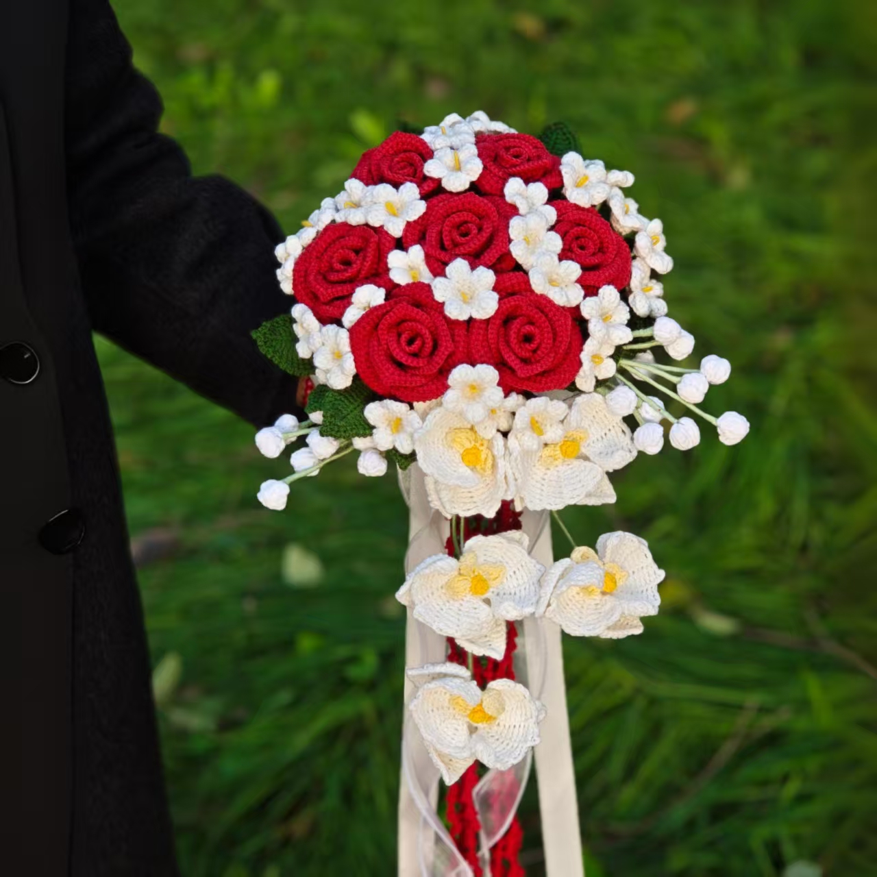 喜织织新娘手捧花diy钩织材料包