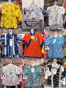 现货 日本西松屋童装男宝短袖和服浴衣甚平家居服睡衣套装