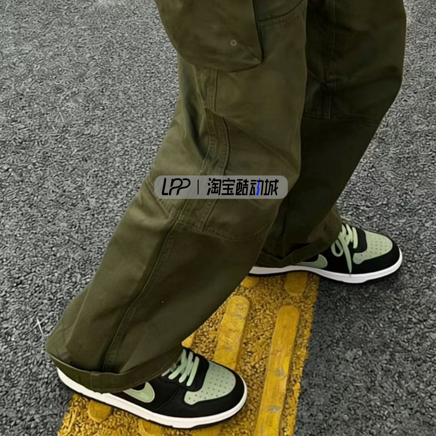 LPP定制球鞋 Nike Big 墨林龙驹 马年复古减震 低帮板鞋 男款墨绿