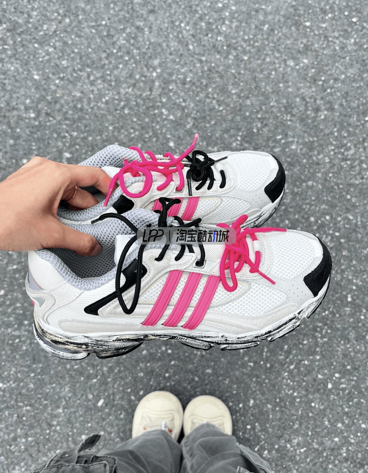 LPP定制球鞋 Adidas Response 蔷薇沙丘男女甜酷废土风做旧休闲鞋