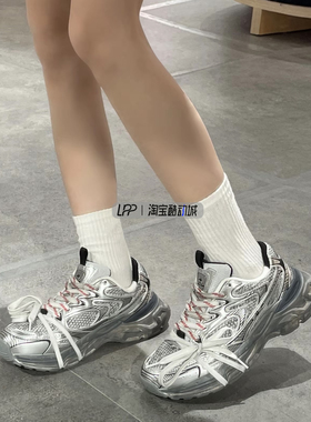 LPP定制球鞋 Kappa/卡帕 雾灰SAML 休闲白搭双鞋带银灰做旧老爹鞋