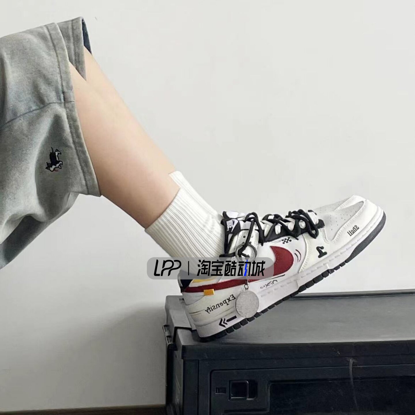 LPP定制球鞋 Nike Dunk 漆皮 F1赛车 法拉利 耐磨低帮板鞋 男女款