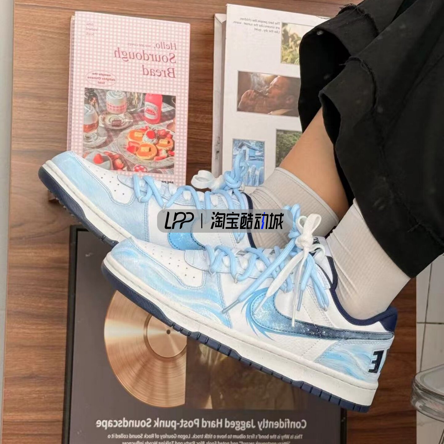 LPP定制球鞋 Nike Big 深海纪元  新中式 泼墨涂鸦 低帮板鞋 男女