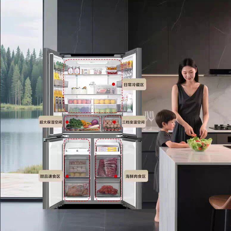 Haier/海尔BCD-550WGHTDC9GYU1小红花550升双系统十字对开门冰箱