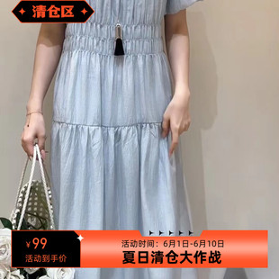 夏上新韩系甜美度假风连衣裙25298 灰姑娘小香风家