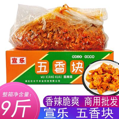 五香块带箱9斤香辣红油萝卜干下饭菜酱菜即食小菜咸菜餐饮商用