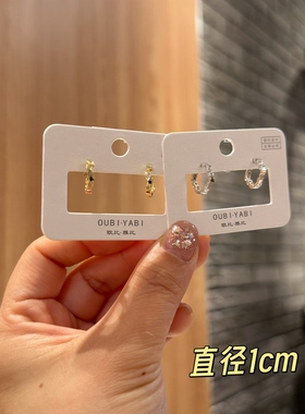 欧比雅比新款时尚高级感气质精致甜美复古耳环耳钉耳饰耳扣19749