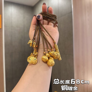铜镀金复古宫廷沙金时尚百搭简约小众设计高级感项链毛衣链666666