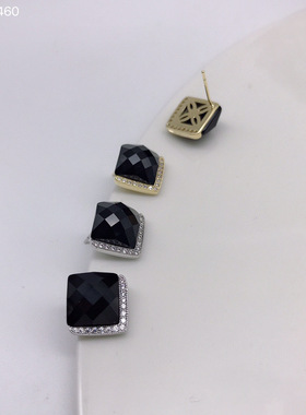 欧比雅比新款甜美网红时尚气质个性夸张日韩淑女菱形款耳环04671