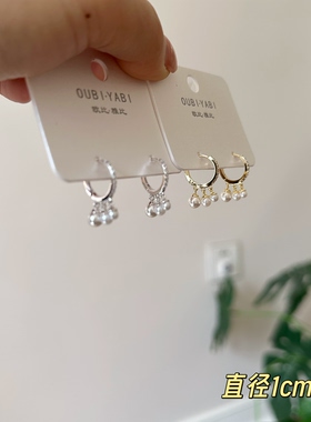 欧比雅比珍珠耳扣法式简约潮流新款耳钉法式文艺范耳饰女式10477