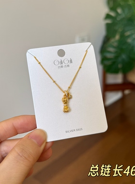 古丽古丽新款时尚高级感气质精925银甜美个性复古百搭项链08725