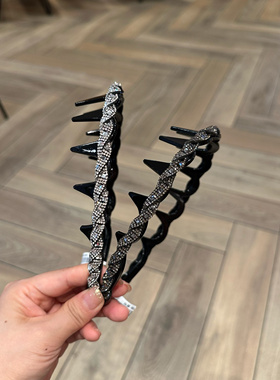 新款镶钻发夹头饰头窟发箍女款高颅顶洗脸压发头箍高级感网红0109