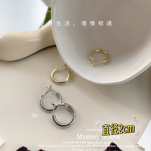 欧比雅比简约百搭温柔可爱银针通勤冷淡高级感耳环耳圈耳饰49614