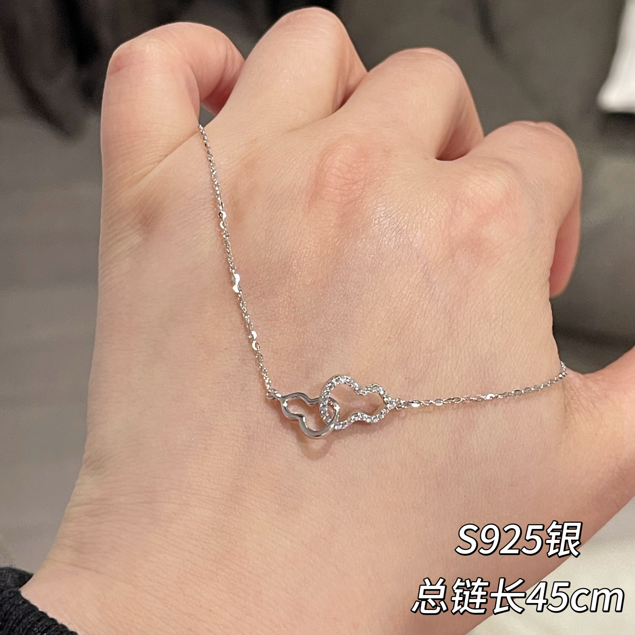 古丽古丽葫芦精致项链小众设计感高级感S925银锁骨链颈链08894图片
