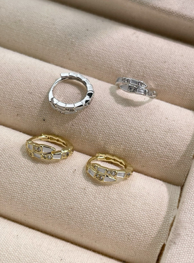 欧比雅比新款合金蛇形高级耳钉轻奢小众设计感耳环精致百搭18845