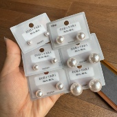 欧比雅比新款 甜美网红时尚 气质夸张淑女仿珍珠流苏小灯泡耳环7466