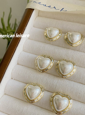 艾鹿高级感轻奢耳环精致法式经典耳环气质可爱珍珠百搭耳钉01426