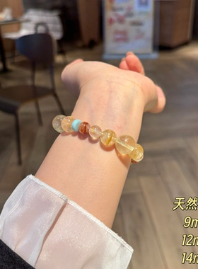 新款时尚高级感天然水晶气质精致甜美复古手链手串8560