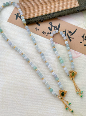 古丽古丽S925纯银翡翠项链01702手链套装国风精致轻奢高级感01715