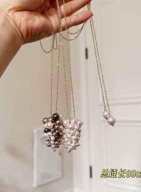 欧比雅比时尚高级感气质精致淑女甜美个性百搭项链毛衣链25856