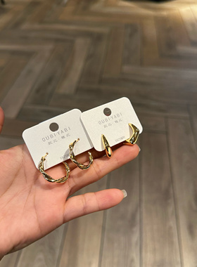 欧比雅比S925银针高级感轻奢时尚款复古风精致温柔耳环耳饰42487