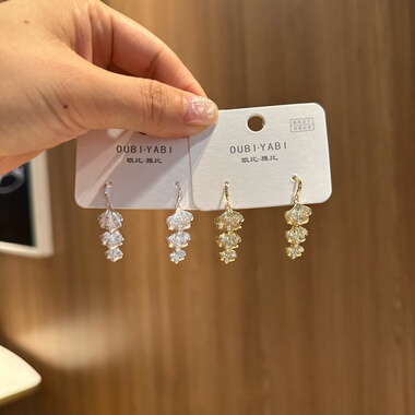 欧比雅比叶子耳环温柔高级耳钉耳坠气质耳饰网红爆款耳环19828
