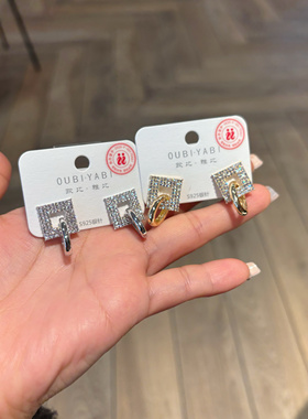 欧比雅比新款甜美网红时尚气质个性款夸张日韩方款圆环耳环11097