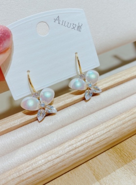 艾鹿新款甜美网红时尚气质个性夸张韩风蝴蝶款耳环45242