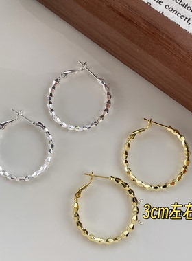 欧比雅比银针耳环女轻奢小众设计感高级感气质百搭耳圈耳饰51931